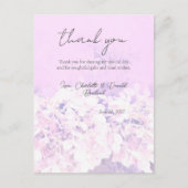 Roze Romantische Hortensia Bloemige Bruiloft Briefkaart (Voorkant)