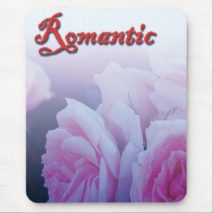 Roze romantische rozen bloemen muismat