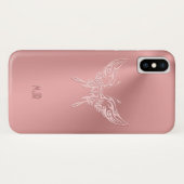 Roze ronddraaistaart met gestileerde vlinder, met Case-Mate iPhone case (Achterkant (horizontaal))