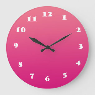 Roze ronde (grote) wandklok grote klok
