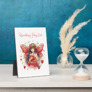 Roze Rood Aardbei Fee Liebe Foto Weergave Fotoplaat