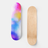 Roze rood blauw Paars geel modern kleurig Skateboard (Voorkant)