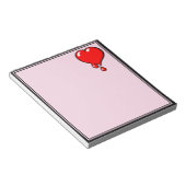 Roze Rood Bloedend Hart Liberale Pop Art Notitieblok (Schuin)
