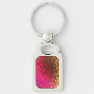 Roze Rood En Goud Patroon Sleutelhanger