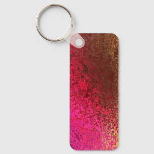 Roze Rood En Goud Patroon Sleutelhanger