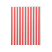 Roze Rood en Wit Eenvoudig Horizonaal Gestreept Notitieblok (Gedraaid)