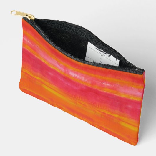 Roze Rood Geel Abstract Etui (Open)