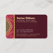 Roze Rood Geel Artistry Tarot Reader Visitekaartje (Achterkant)