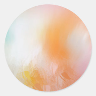 Roze Rood Geel Blauw Kleurrijke Abstracte Sjabloon Ronde Sticker