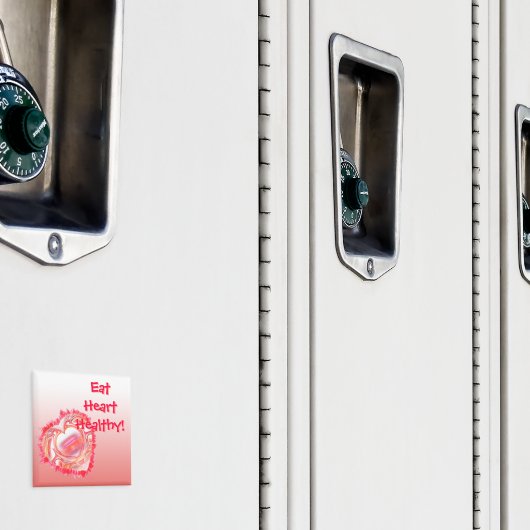 Roze rood gekleurd hart gepersonaliseerd magneet (Insitu (Kluis))