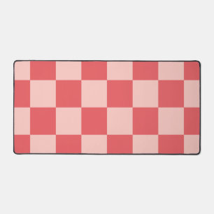 Roze Rood Geruit Gingham Patroon Bureaumat
