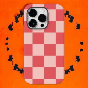 Roze Rood Geruit Gingham Patroon Case-Mate iPhone 14 Pro Hoesje