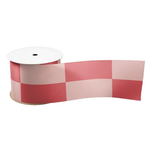 Roze Rood Geruit Gingham Patroon Lint (Spoel)