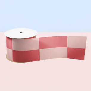 Roze Rood Geruit Gingham Patroon Lint