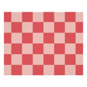 Roze Rood Geruit Gingham Patroon Perfect Poster (Voorkant)