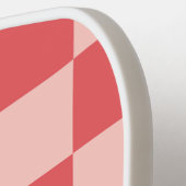 Roze Rood Geruit Gingham Patroon Pickleball Paddle (Links Detail)