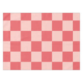 Roze Rood Geruit Gingham Patroon Tafelkleed (Voorkant (Horizontaal))