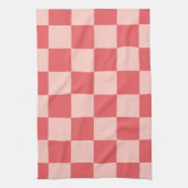 Roze Rood Geruit Gingham Patroon Theedoek (Verticaal)