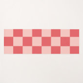 Roze Rood Geruit Gingham Patroon Yogamat (Voorkant (horizontaal))