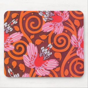 roze, rood, grijs deco-vlinder muismat