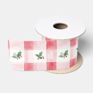 Roze Rood Groen Retro Kerstmis Lint