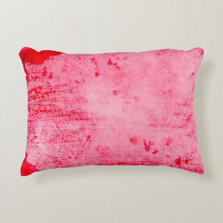Roze Rood Grunge Verf Textuur Accent Kussen