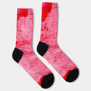 Roze Rood Grunge Verf Textuur Sokken