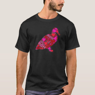 Roze Rood Hart Liefde Moeder Boerderij Vogeleend M T-shirt