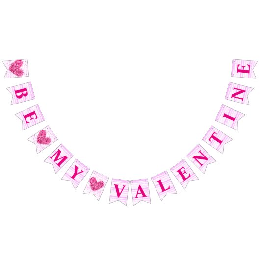 Roze rood hart Mijn Valentijn romantisch voorstel Vlaggetjes (Alle)