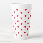 Roze Rood hart Valentijnsdag thema Romantisch Latte Mok (Voorkant)