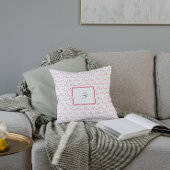 Roze rood helder kleurrijk zeepaardpatroon kussen