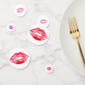 Roze Rood Kus Lippenstift Meisjesachtig Vrijgezell Confetti (Groep)