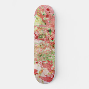 Roze rood Paars Geel Groen Modern Abstract Skateboard