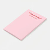 Roze | Rood, retro vibe eenvoudig vanaf het bureau Post-it® Notes (Schuin)