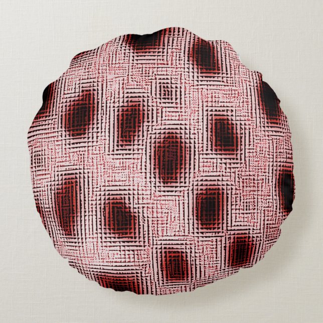 Roze-rood Rond Kussen (Achterkant)