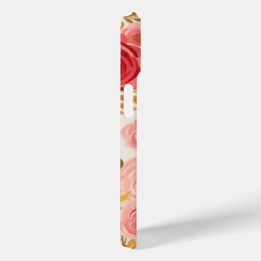 Roze Rood Rozen Bloemen Waterverf Case-Mate iPhone Case (Achterkant / Rechts)