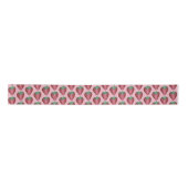 Roze Rood Sappig Aardbeien Fruit Print Lint (Voorkant)