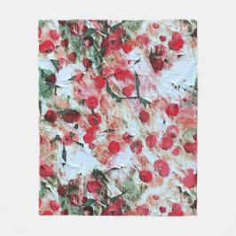 Roze Rood Vuil polka Stip Grunge Verval Fleece Deken