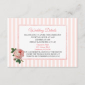 roze roodbruidskaart informatiekaartje (Voorkant)