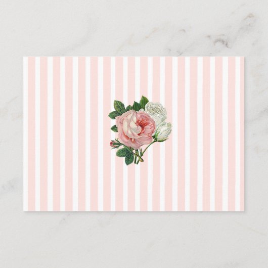 roze roodbruidskaart informatiekaartje (Achterkant)