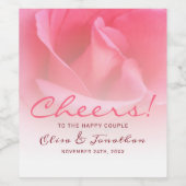 Roze roodbruine waslabel set wijn etiket (Enkel label)