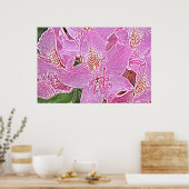 Roze roodendron blossom poster (Keuken)