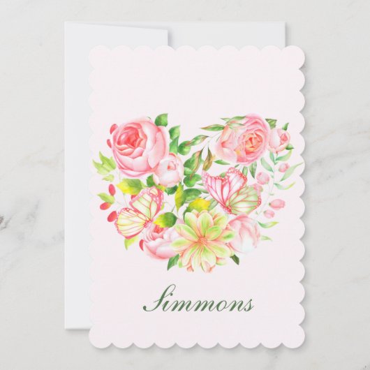 Roze roodroodbruine weddenschap kaart (Achterkant)