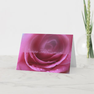 roze roodroos jour de mère kaart