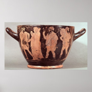 Roze roodroos poster