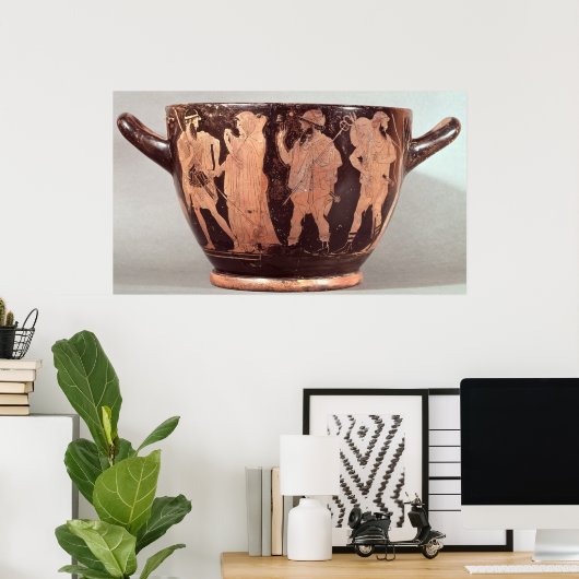 Roze roodroos poster (Thuiskantoor)