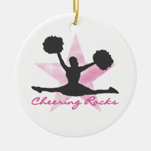 Roze roodrotsrots T-shirts en cadeautjes Keramisch Ornament