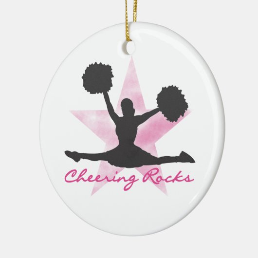 Roze roodrotsrots T-shirts en cadeautjes Keramisch Ornament (Links)