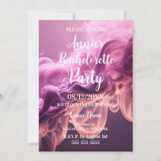  Roze Rook Bachelorette Party Kaart