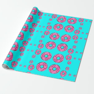 Roze roomdonuts cadeaupapier